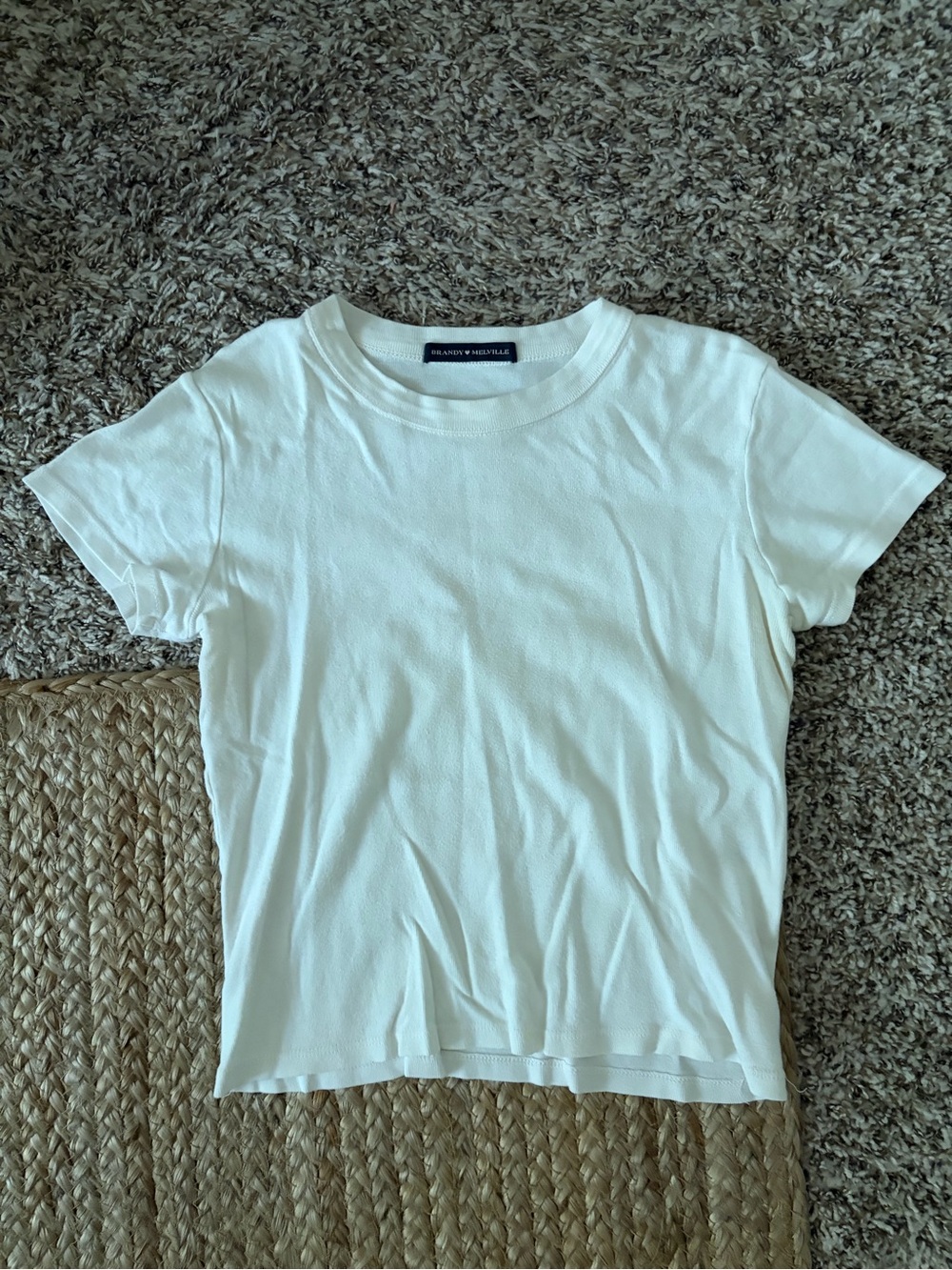 White Brandy Melville Baby Tee